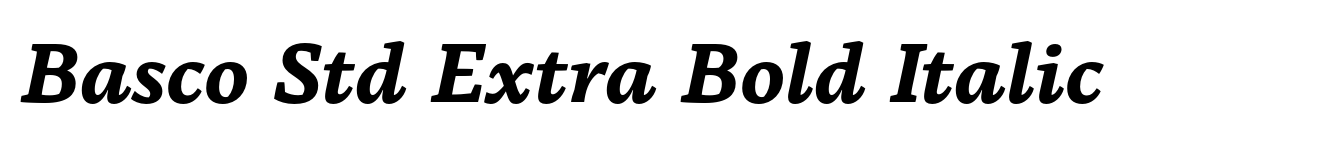 Basco Std Extra Bold Italic